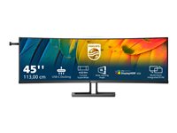 Philips/44.5" VA Curved Monitor, 5120x1440, 75Hz, 4ms, DisplayPort/2x HDMI/USB-C 3.2/4xUSB-A 3.2 gen2, Speakers, 150mm höhenverstell