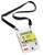 Durable Event Name Badge A6 with Black Lanyard - Pack of 10
