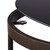 Relaxdays Beistelltisch Schwarzglas 2er Set, runde Satztische, Metallgestell, Tischset, HxD: 50 x 50 cm, braun/schwarz