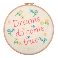 Embroidery Kit with Hoop: Dreams do Come True