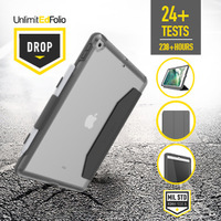 OtterBox UnlimitED Folio Apple iPad 10.2 (7th/8th/9th) Grey - Pro Pack - Coque
