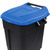 Pedal Operated Wheeled Litter Bin - 100 Litre - Blue Lid