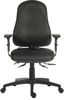 Ergo Comfort Air High Back PU Ergonomic Operator Office Chair with Arms Black - 9500AIR-PU/0270 -