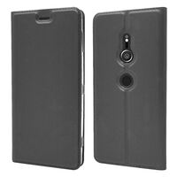 NALIA Flip Case compatible with Sony Xperia XZ2, Phone Cover Ultra-Thin Magnetic Leather Back Mobile Front Protector Skin, Kickstand Slim Protective Bookcase Shockproof Full-Bod...