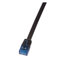 Patchkabel Flach Cat.6 U/UTP SlimLine, schwarz, 5m, LogiLink® [CF2073U]