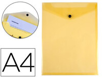 Carpeta Liderpapel Dossier Broche Polipropileno Din A4 Formato Vertical Amarilla Transparente 50 Hojas
