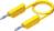 Mérőzsinór, mérővezeték 2db 4mm-es toldható banándugóval 1 mm² Szilikon, 1.50m sárga SKS Hirschmann CO MLN SIL 150/1