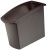 Papierkorb MONDO,18 Liter, rechteckig, ergonomisch schlank, schwarz
