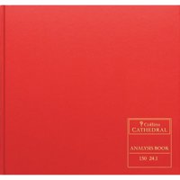 Collins Cathedral Analysis Book Casebound 297x315mm 14 Cash Column 96 Pages Red 150/14.1