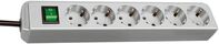 Eco-Line 6-W 1.5M Power Extension 6 Ac Outlet(S) Grey