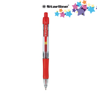 Penna Gel a Scatto Starline - 0,7 mm (Rosso Conf. 12)