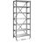 Boltless shelving unit, zinc plated, 7 shelves