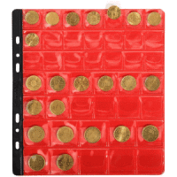 Münzenhüllen 24,5x25cm transparent VE=3 Blätter a 43 Felder für 20-30 mm