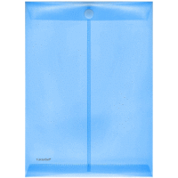 Dokumentenmappe A4 hoch PP Klettverschluss blau transparent