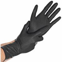Nitril-Handschuh Power Grip Long puderfrei M 30cm schwarz VE=50 Stück