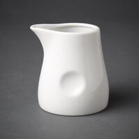 Olympia Dimpled Milk Jugs - White Porcelain - 170 ml - Pack of 6