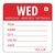 Vogue Wednesday Food Safety Day Labels - Red - Removable - 49 x 60 mm 1000 pc