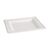 Fiesta Green Square Plates in White - Compostable Bagasse - Breathable - 204mm