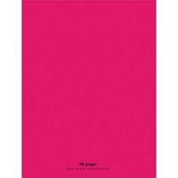 Cahier piqûre 24x32cm 48 pages 90g grands carreaux Seyès. Couverture polypropylène Rose
