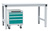 Schubfachschrank BASETEC mobil, Nutzhöhe 400 mm mit 4 Schubfächern, in Rubinrot RAL 3003 | ELK0200.5021