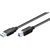 WENTRONIC USB 3.0 SuperSpeed Kabel (USB 3.0-Stecker Typ A / USB 3.0-Stecker Typ B | zweifach geschirmt | Rundkabel | Länge: 3,00 m) - in schwarz