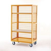 COSHH hazardous Boxwell® mesh sided shelf trucks - open front