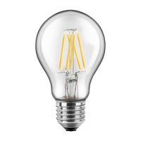 Blulaxa LED Filament Glühfaden Lampe Birnenform RETRO klar, 300°, E27, warmweiß, Glas, 7W