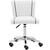 Krzesło kosmetyczne obrotowe z oparciem na kółkach 45-59 cm GLAND - białe