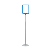 Info Stand / Poster Display / Floorstanding Poster Stand "Profit" | blue, similar to RAL 5015 A4