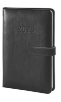 Chronoplan Chronobook Buchkalender, Business edition, 2025, Mini, schwarz, Hardcover, Lederimitat