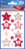Weihnachtssticker, Papier, Sternzahlen 1-24, rot, grau, weiß, 24 Aufkleber
