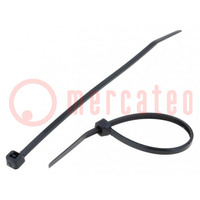 Cable tie; L: 142mm; W: 2.5mm; polyamide; 78.5N; black; Ømax: 35mm