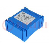 Transformer: encapsulated; 18VA; 230VAC; 9V; 9V; 1A; 1A; PCB; IP00