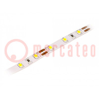 LED szalag; fehér meleg; 2835; 12V; LED/m: 60; 8mm; IP20; 120°; 4W/m