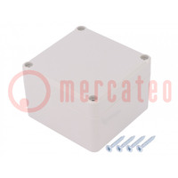 Enclosure: multipurpose; X: 80mm; Y: 82mm; Z: 55mm; ABS; grey