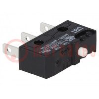 Microswitch SNAP ACTION; 6A/250VAC; 0.1A/80VDC; without lever