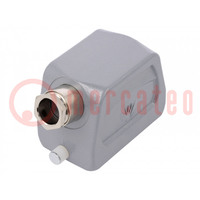 Enclosure: for HDC connectors; size 10; Locking: for latch; M20