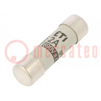 Fuse: fuse; gG; 2A; 690VAC; cylindrical,industrial; 14x51mm