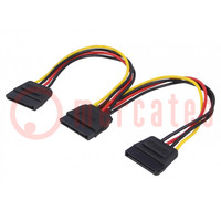 Cable: SATA; SATA L-Type plug,SATA L-Type plug x2; 0.2m