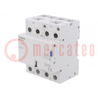 Relay: installation; bistable,impulse; NO x4; Ucoil: 230VAC; 63A