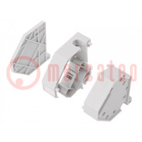 Case; Keystone; for DIN rail mounting; grey; Number of ports: 1