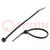 Cable tie; L: 142mm; W: 2.5mm; polyamide; 78.5N; black; Ømax: 35mm