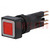 Switch: push-button; 16mm; Stabl.pos: 1; red; filament lamp; 24VDC
