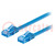 Patch cord; U/UTP; 6a; sodrat; Cu; PVC; kék; 1m; 32AWG