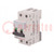 Circuit breaker; 400VAC; Inom: 1A; Poles: 2; for DIN rail mounting