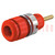 Connector: 2mm banana; socket; 10A; 29mm; red; on panel; insulated