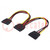 Kabel: SATA; wtyk SATA typu L,wtyk SATA typu L x2; 0,2m