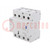 Relay: installation; bistable,impulse; NO x4; Ucoil: 230VAC; 63A