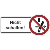 SafetyMarking Fahnenschild Nicht schalten, Alu Dibond, Größe: 30,0 x 13,0 cm