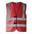 Korntex Hi-Vis Safety Vest With 4 Reflective Stripes Hannover KX140 M Red